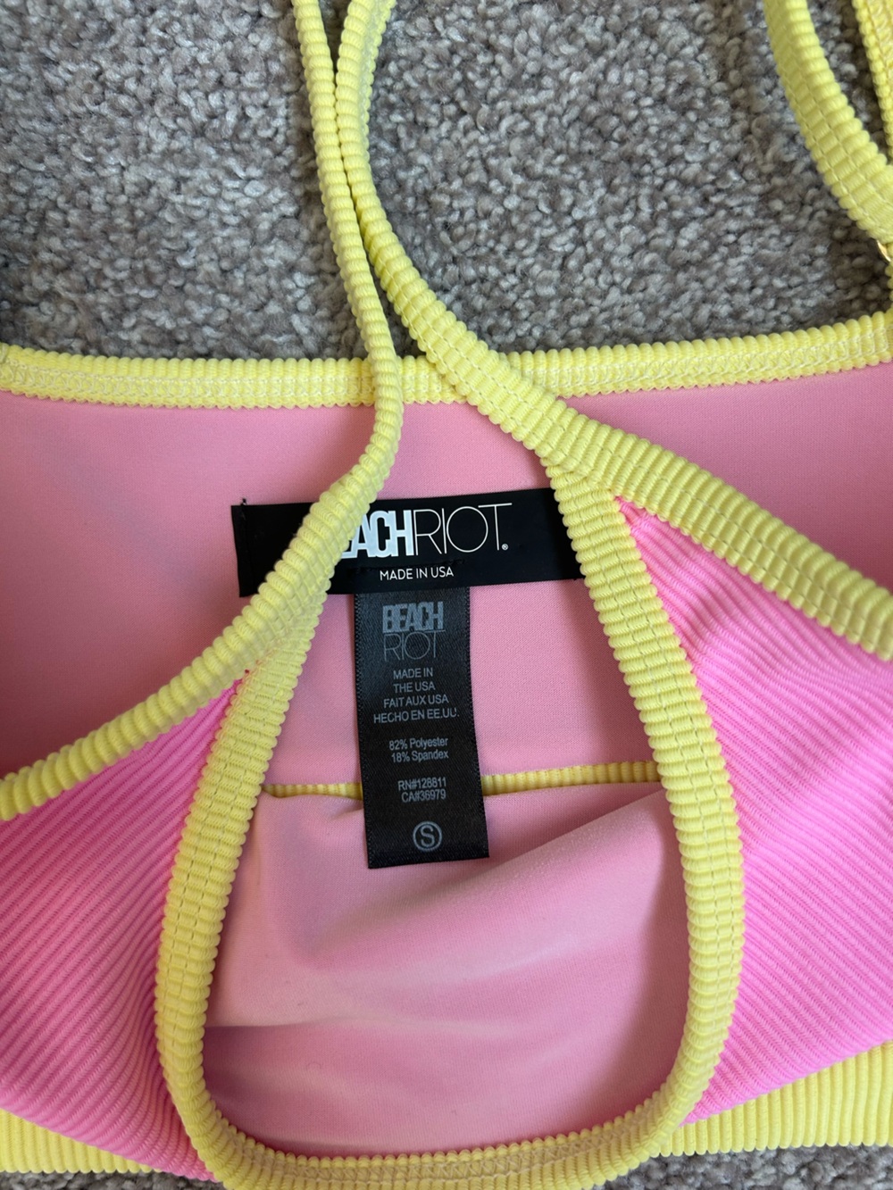 Beach Riot Pink Ribbed Bikini Set - Picture 3 of 5